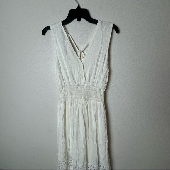 Cupshe  Lace Deep Plunge Maxi Dress Wedding Sleeveless Beach Sz Small - Picture 6 of 15